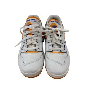 New Balance 550 White Orange Blue Basketball Shoes Men's Size 8.5 BB550WTO
